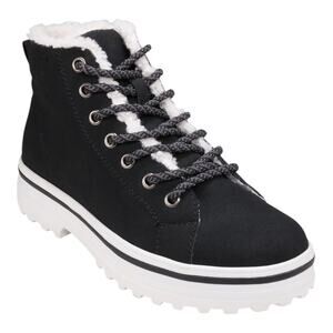 GC Shoes Women's Justine Lace Up Sneaker Booties Black Size 10
